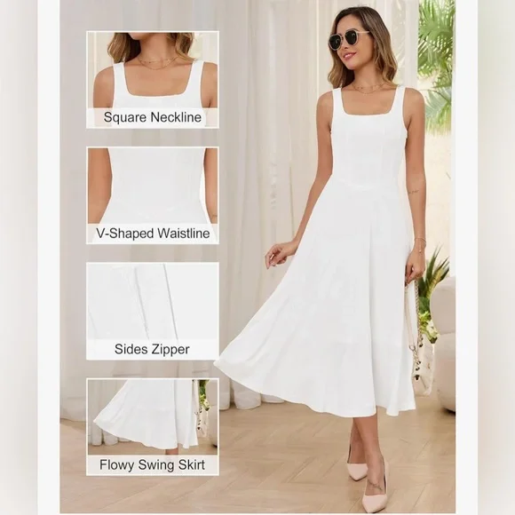 Zattcas Womens 2025 Spring Summer Dress size M - Picture 3 of 5